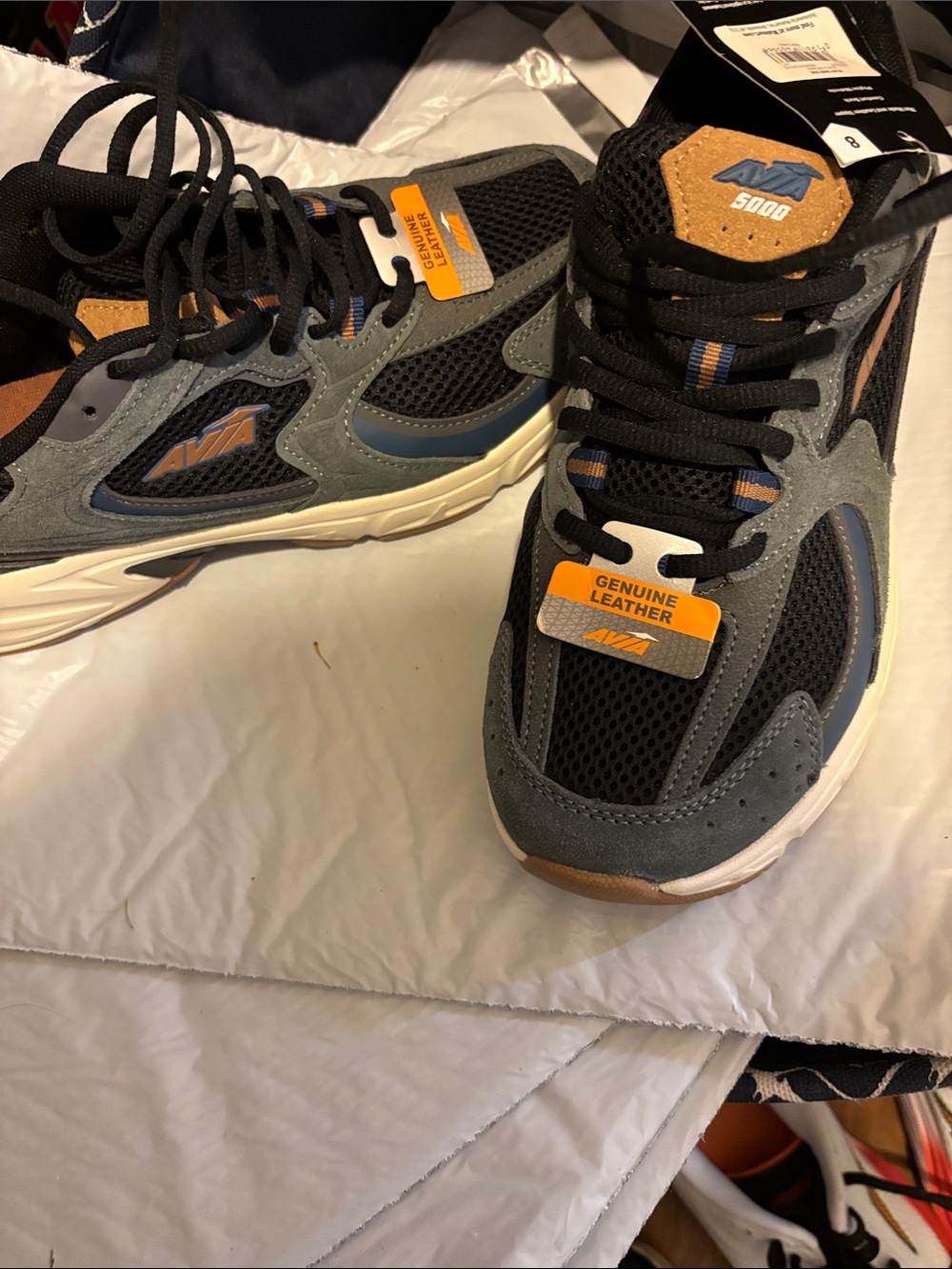 Avia Men's Athletic Sneakers in Black, Gray & Tan